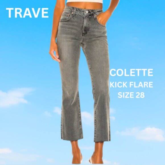 Trave Collette Kick Flare Jeans – Touch of Gray – Size 28 –NEVER BEEN WORN NWOT - Picture 1 of 15